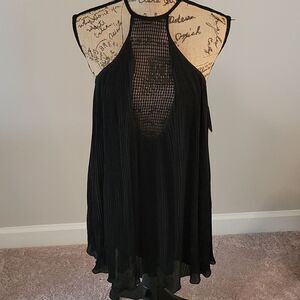 NBD Pleated Black Dress